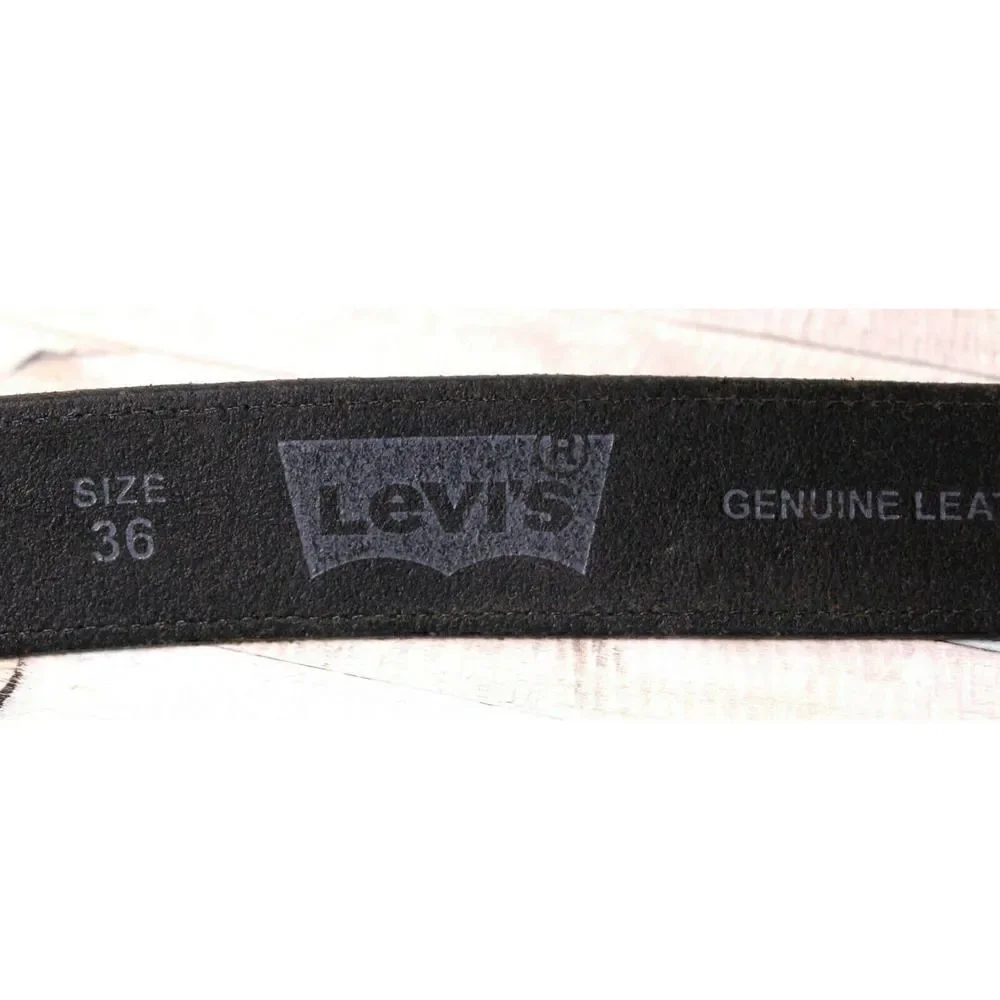 Levi's SADDLE BLACK GENUINE LEATHER 1 3/8